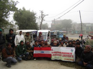 A e-rickshaw drivers committee is formed in Kapil Wastu District, western Nepal