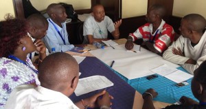 Transport union officials from Kenya, Uganda, and Tanzania at an ITF meeting in Nairobi.